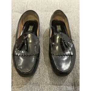 Nunn Bush Men’s Black Leather Loafers Size 10M with Tassel
